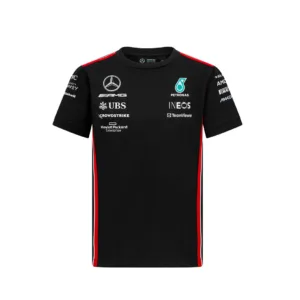 Mercedes team tee shirt 2023, black, Kids
