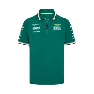Aston martin team polo shirt 2024, green, Mens