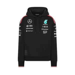 Mercedes team hoodie 2024, black, Ladies