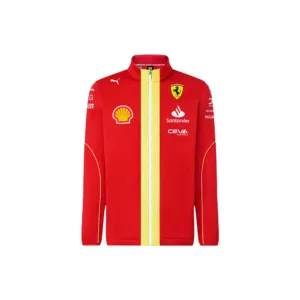 Official Ferrari team softshell jacket 2024, red, Mens