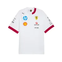 Ferrari oversize drivers tee shirt 2025, white, Mens