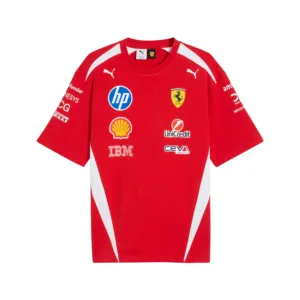 Ferrari team drivers tee shirt 2026, red, Mens