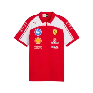 Ferrari team polo shirt 2026, red, Mens