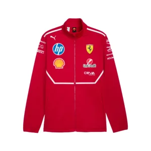 Ferrari team softshell jacket 2025, dark cherry, Mens