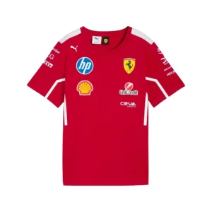 Ferrari team tee shirt 2025, dark cherry , Kids