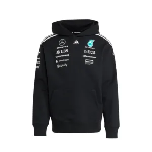 Mercedes f1 team hoodie, 2025, black, Mens