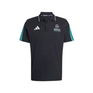 Mercedes f1 dna polo shirt 2026, black, Mens