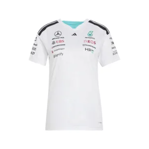 Mercedes f1 driver tee shirt 2026, white, Ladies