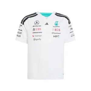 Mercedes f1 driver tee shirt 2026, white, Kids