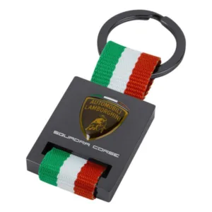 Lamborghini scuadra corse italian flag keyring , Unisex