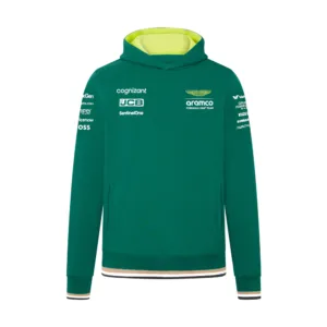 Aston martin team hoodie 2024, green, Mens