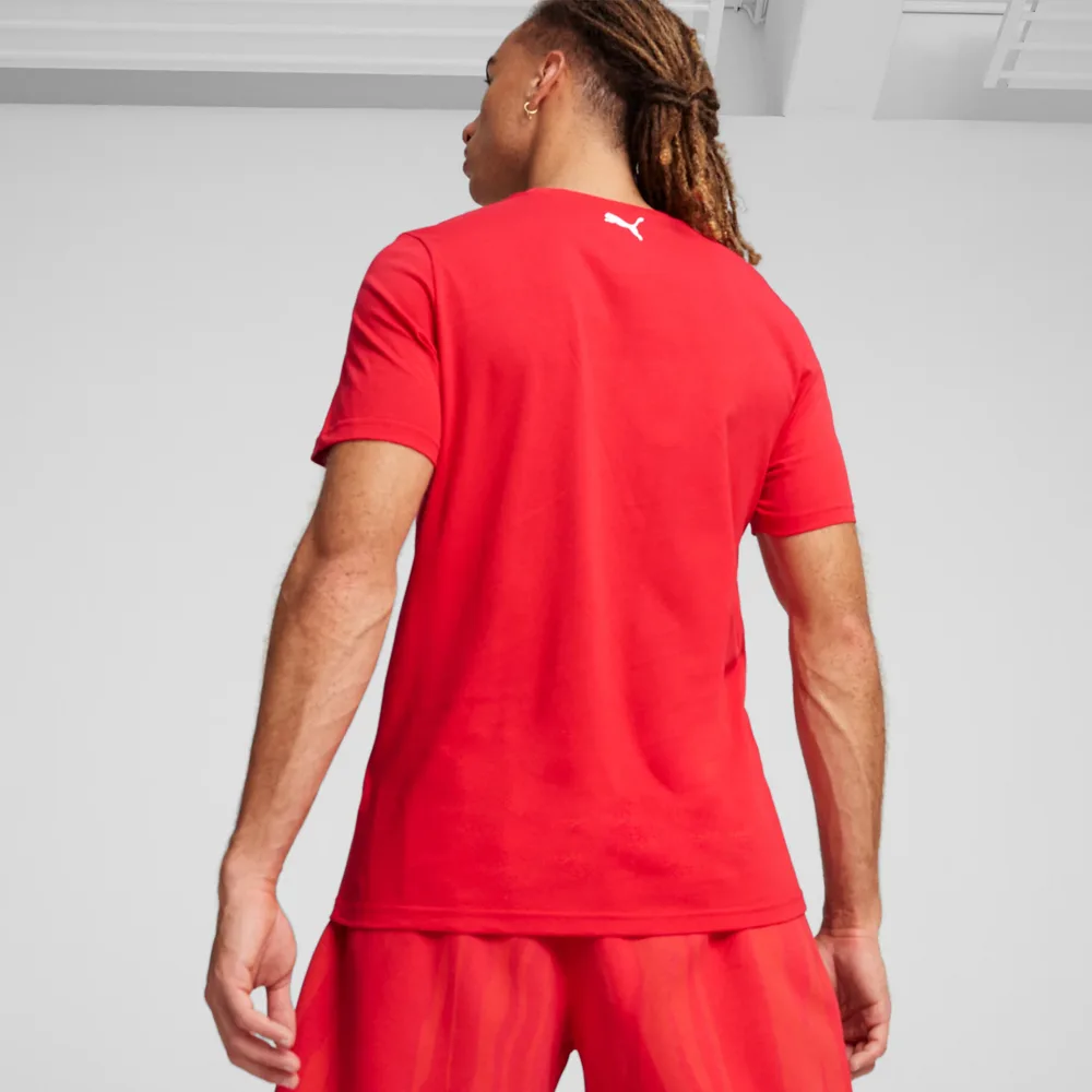Ferrari race tonal big shield tee shirt red, Mens - Image 4