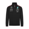 Mercedes team 1/4 zip sweatshirt 2024, black, Mens