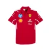 Ferrari team polo shirt 2025, dark cherry, Mens