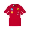 Ferrari team tee shirt 2025, dark cherry, Ladies