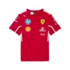 Ferrari team tee shirt 2025, dark cherry , Kids