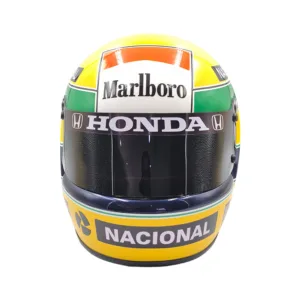 Ayrton senna 1988 helmet + display case, 1:1, Unisex