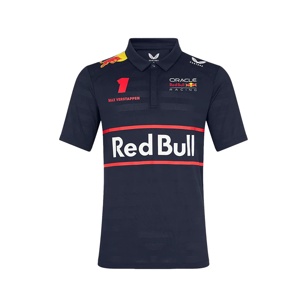 Red bull Verstappen #1 polo shirt 2025, blue, Mens