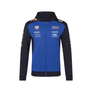 Red bull f1 team full zip hoodie 2026, blue, Unisex