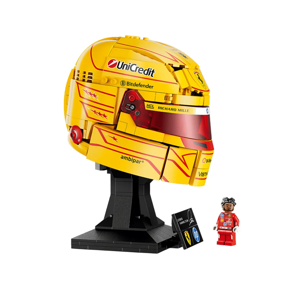 Scuderia ferrari hp lewis hamilton lego helmet, Unisex