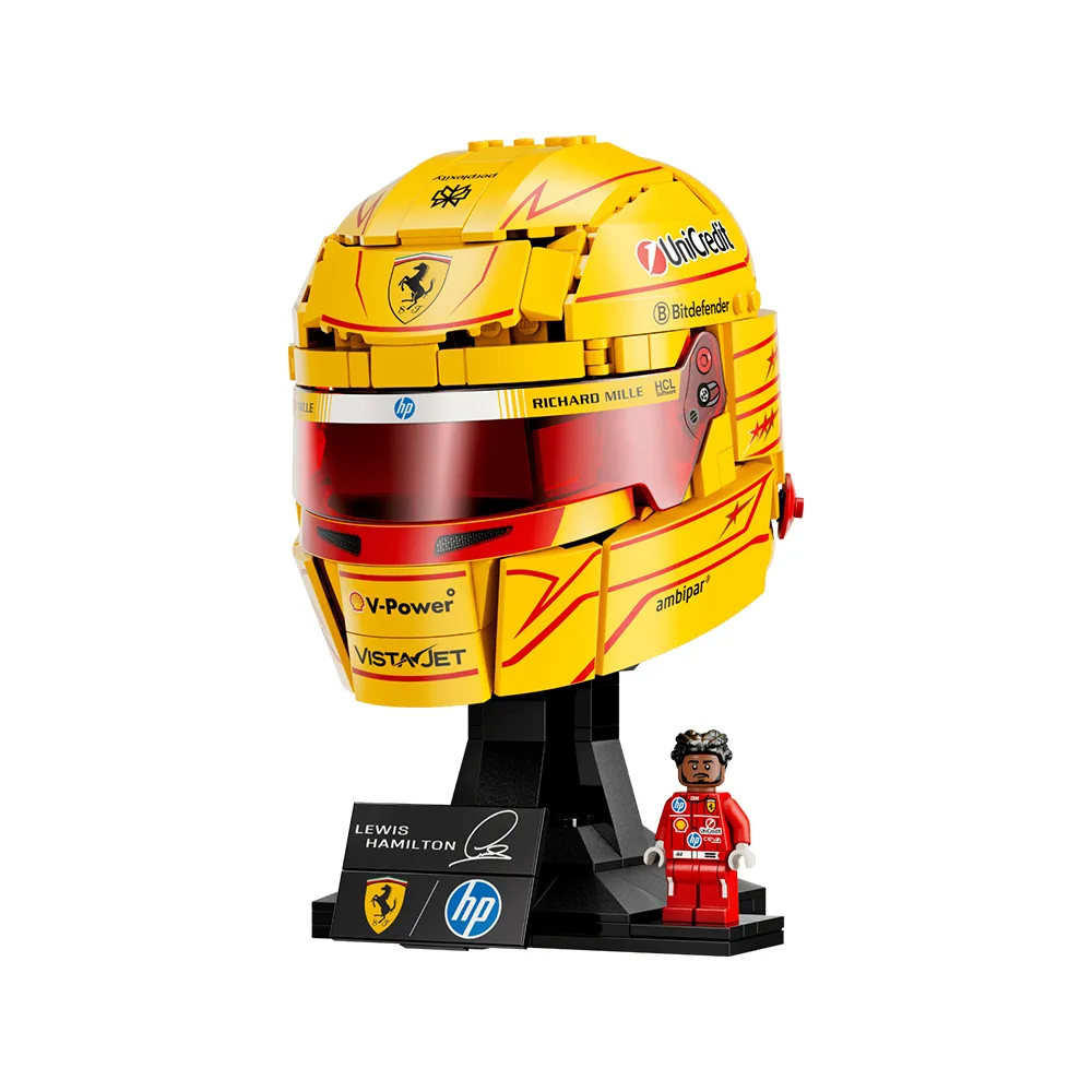 Scuderia ferrari hp lewis hamilton lego helmet, Unisex