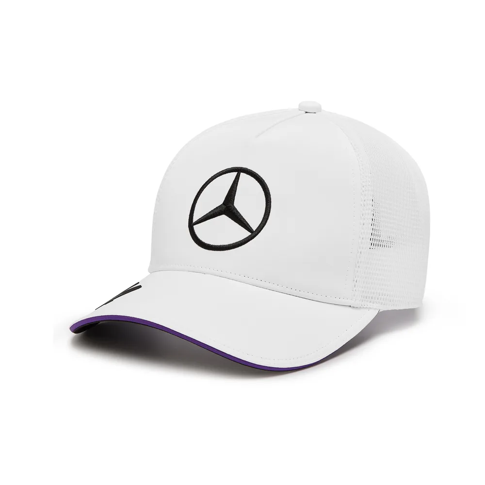 Mercedes hamilton driver baseball cap, white, Adult