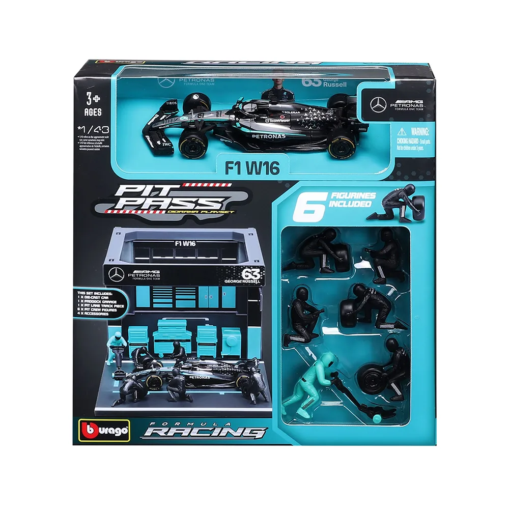 Mercedes-AMG F1 W16 2025 russel #63 Pit Pas, 1:43