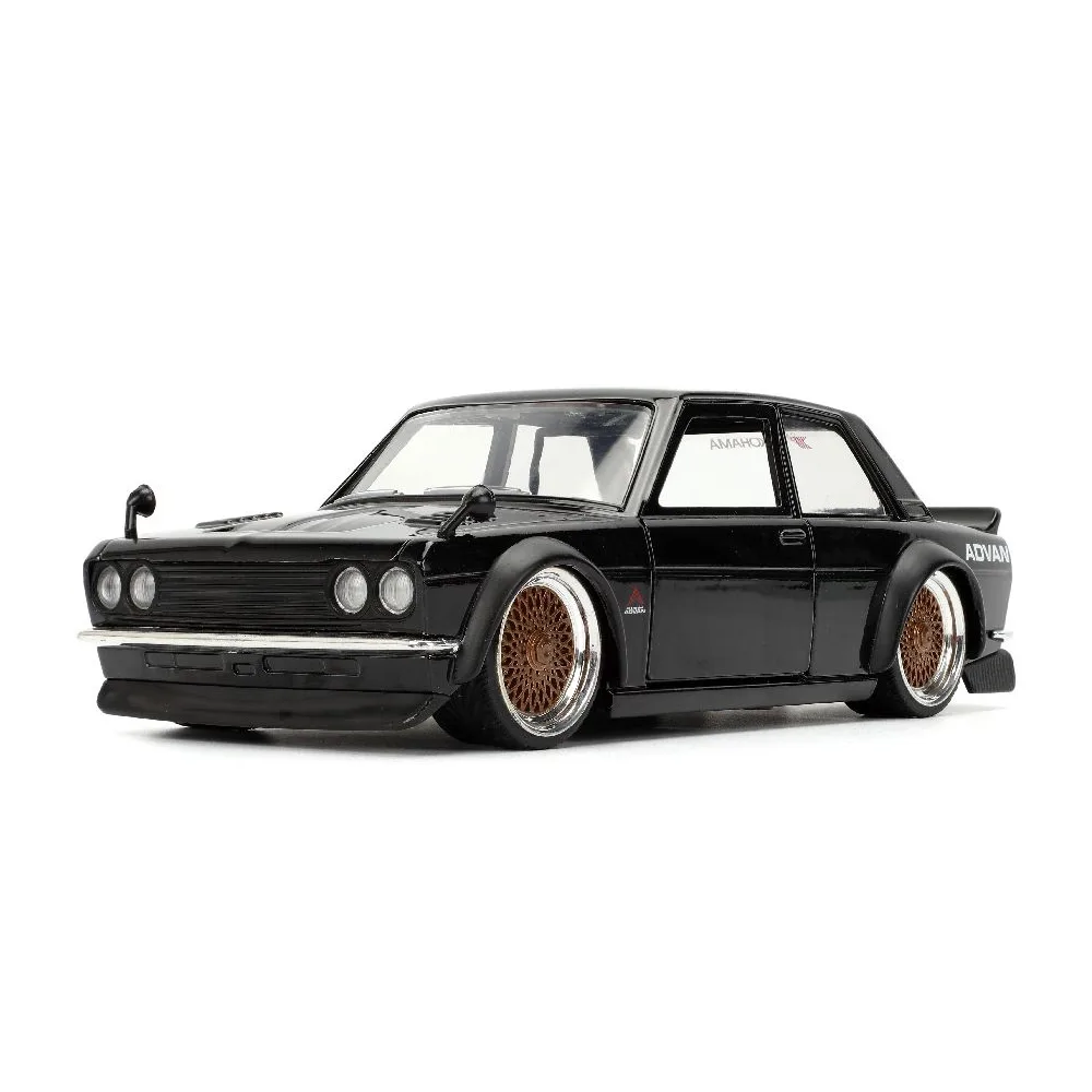 Datsun 510 advan black jdm tuners 1973, 1:24