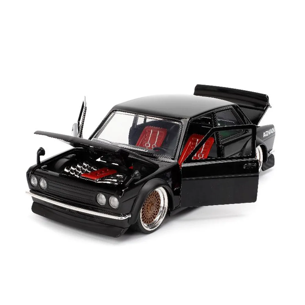 Datsun 510 advan black jdm tuners 1973, 1:24