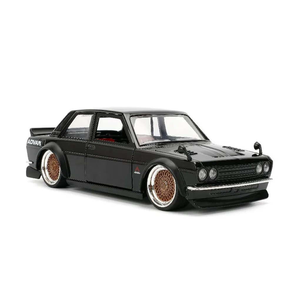 Datsun 510 advan black jdm tuners 1973, 1:24