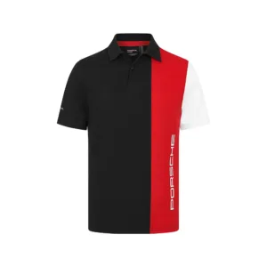 Porsche motorsport stripe polo shirt black, Mens