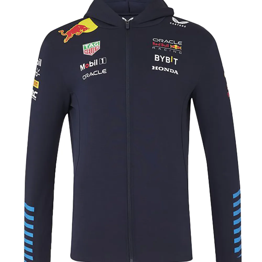 Red bull team full zip hoodie 2024, sky blue, Mens