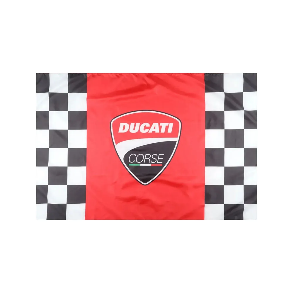 Ducati corse flag, checkered pattern 140 x 90cm, Unisex