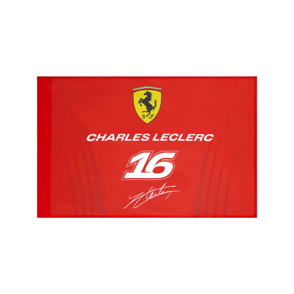 Ferrari leclerc #16 fan flag, 60cm x 90cm, Unisex